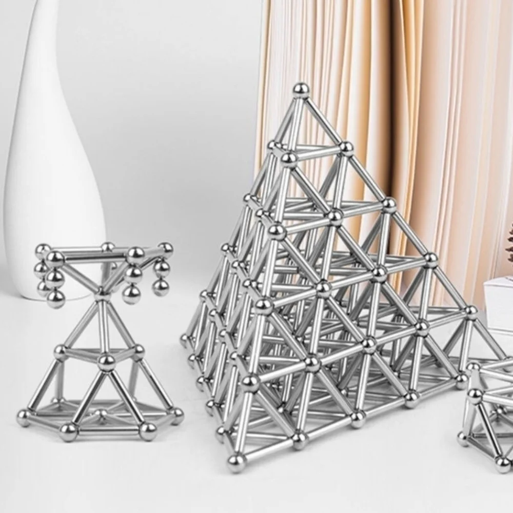 Magnetic rods with balls